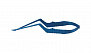 Микроиглодержатель изогнутый с байонетной ручкой, кончик 0,2 мм, общ. длина 17 см